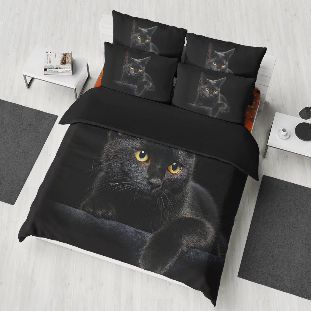 Gearhuman 3D Black Cat Bedding Set GK29126 Combo Bedding 