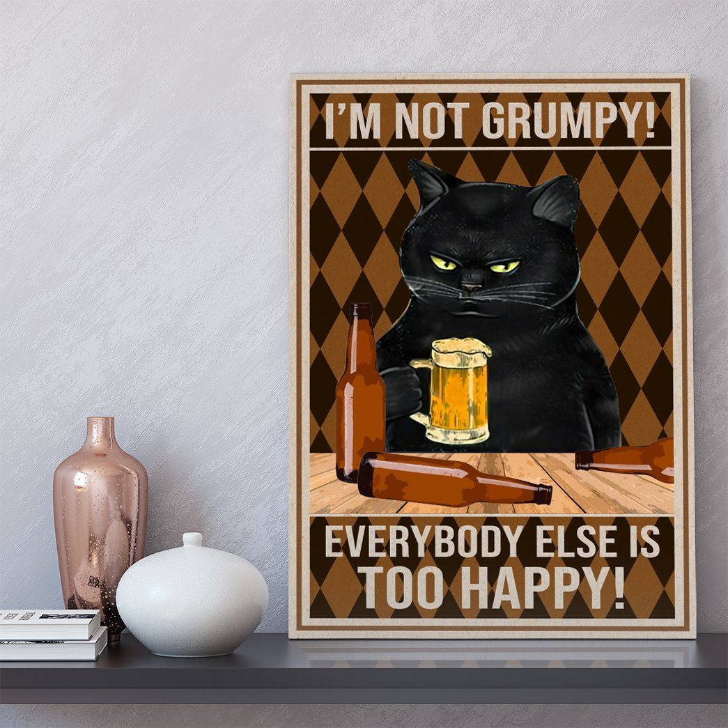 Grumpy Black Cat