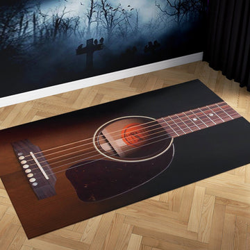 Gearhumans 3D Black Guitar Carpet