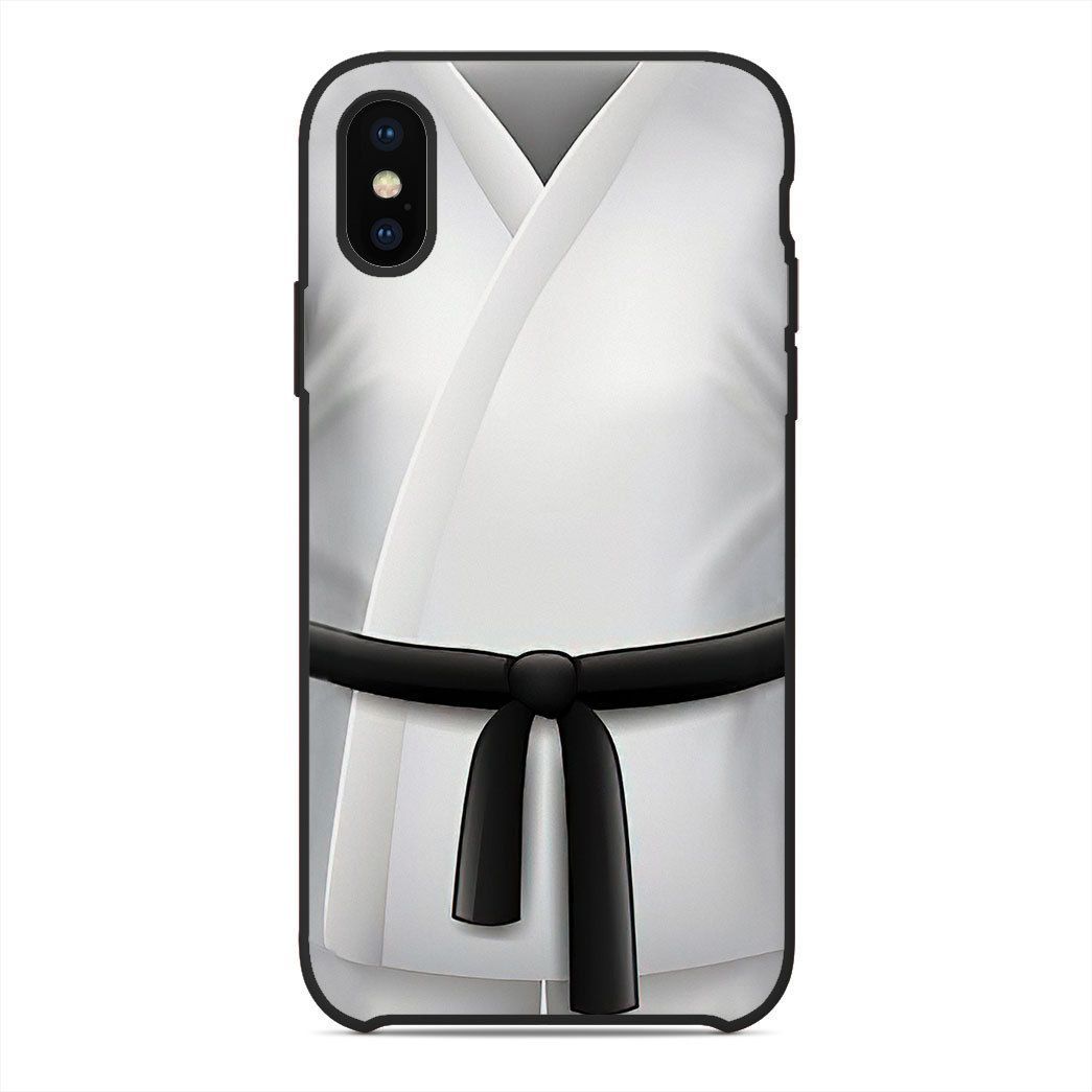 Gearhuman 3D Black Karate Belt Phone Case ZK1706211 Glass Phone Case Iphone X 