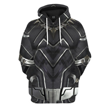 Gearhumans 3D Black Panther Costume Custom Hoodie Apparel