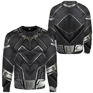 Gearhumans 3D Black Panther Costume Custom Sweatshirt Apparel