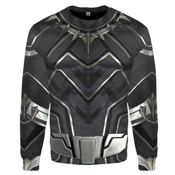 Gearhumans 3D Black Panther Costume Custom Sweatshirt Apparel