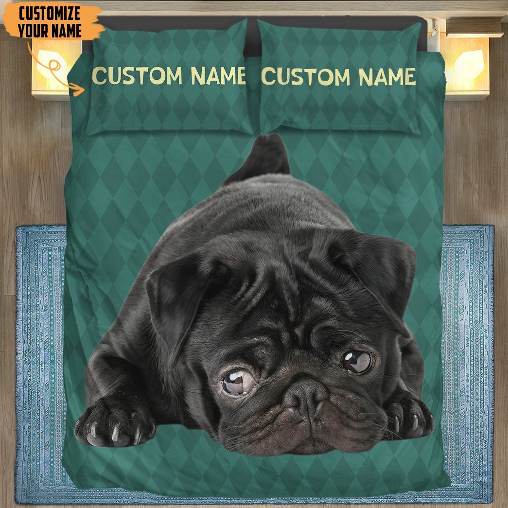 Black pug outlet blanket