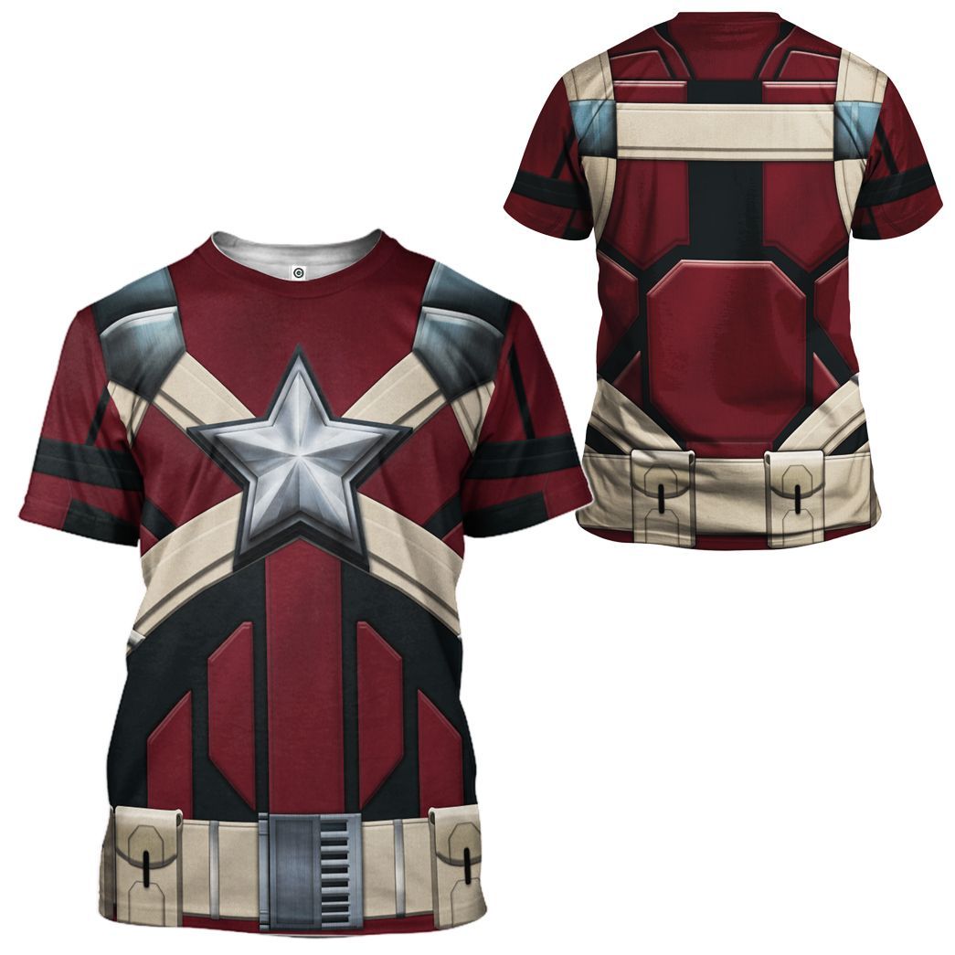 Gearhuman 3D Black Widow Red Guardian Custom Tshirt Hoodie Apparel CW17124 3D Apparel 
