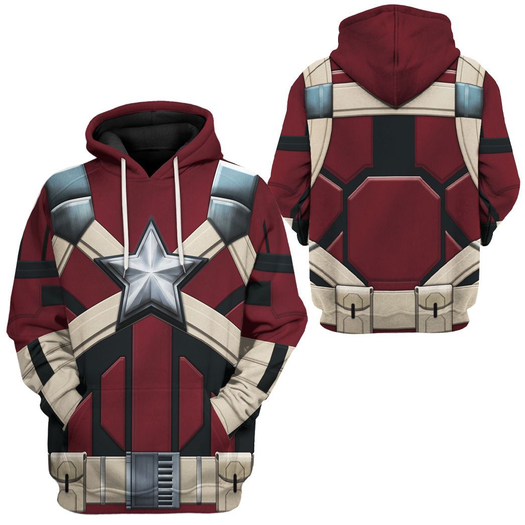 Gearhuman 3D Black Widow Red Guardian Custom Tshirt Hoodie Apparel CW17124 3D Apparel 