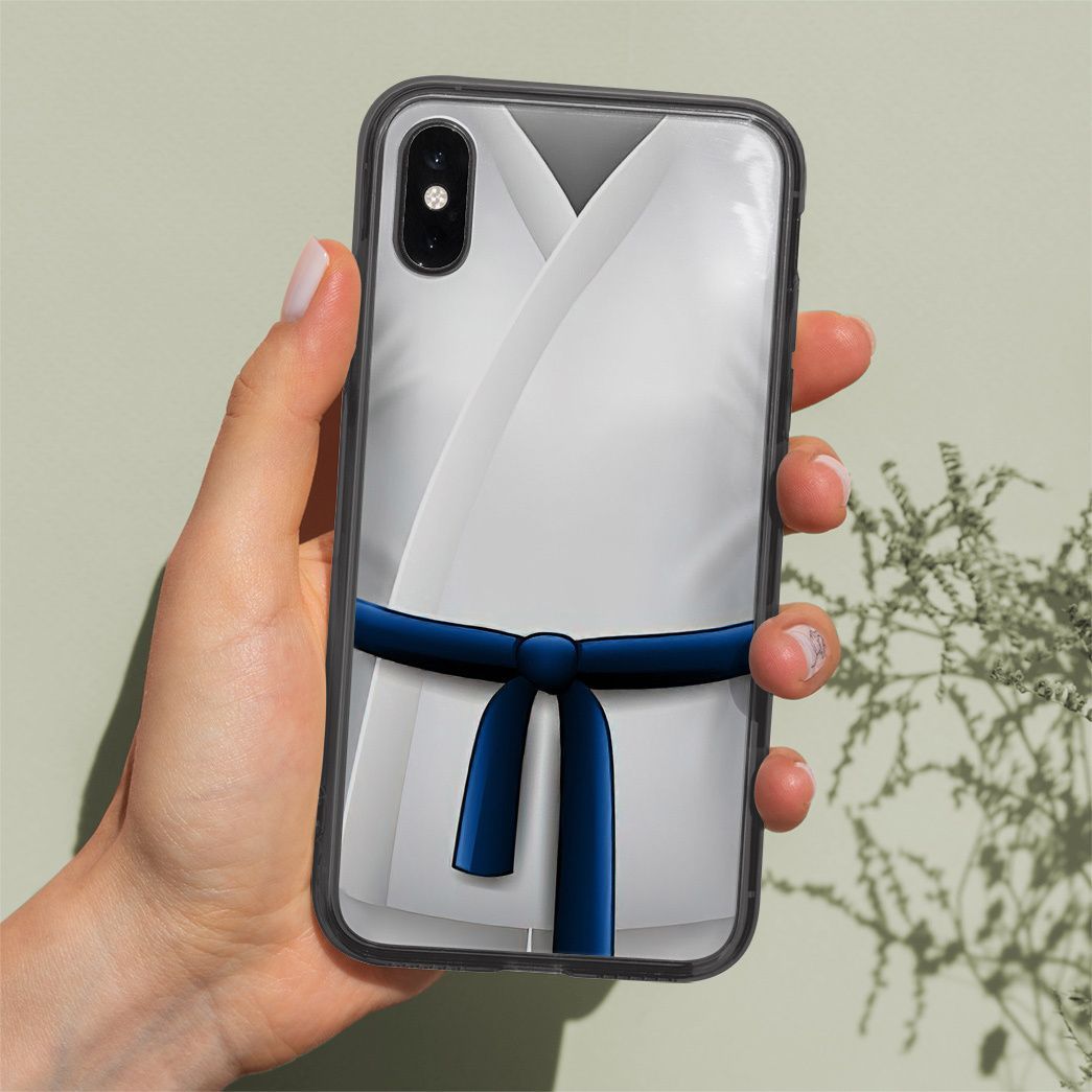 Gearhuman 3D Blue Karate Belt Phone Case ZK1706215 Glass Phone Case 