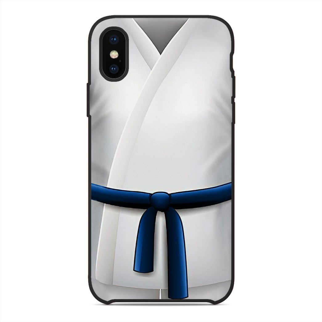 Gearhuman 3D Blue Karate Belt Phone Case ZK1706215 Glass Phone Case Iphone X 