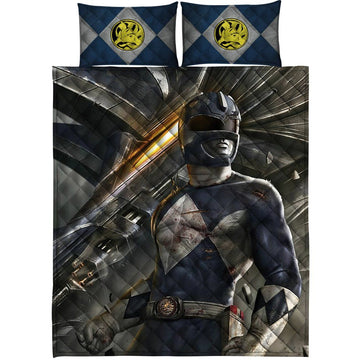Gearhuman 3D Blue Power Ranger Custom Quilt Set GW13014 Quilt Set Quilt Set Twin 