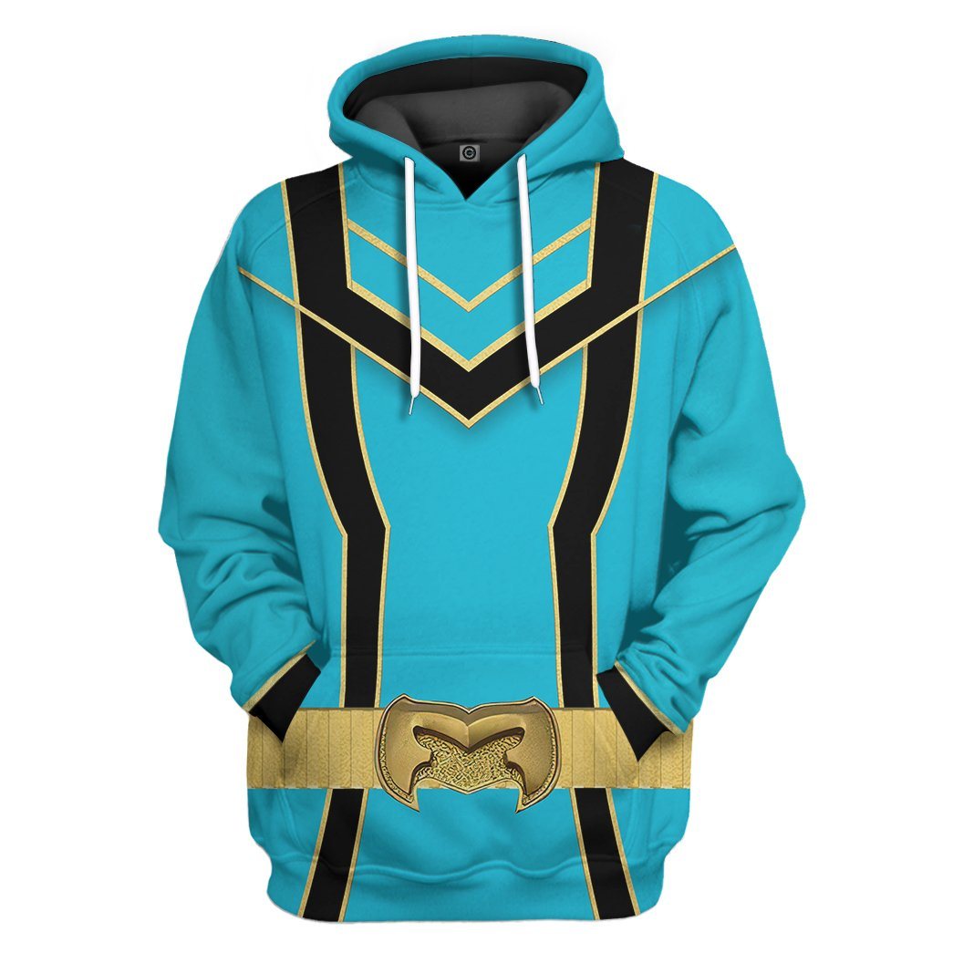 Gearhuman 3D Blue Power Rangers Mystic Force Tshirt Hoodie Apparel GB130144 3D Apparel Hoodie S 