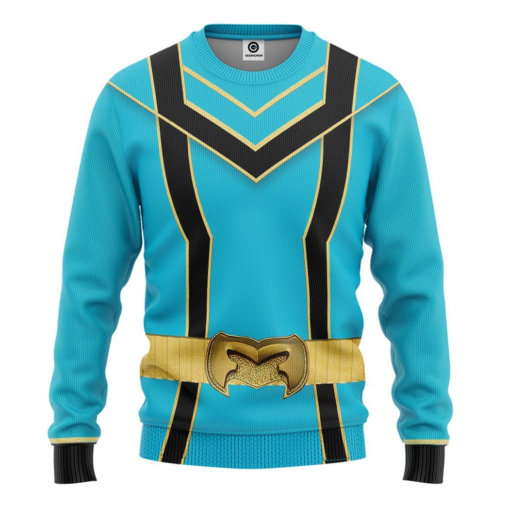 Gearhuman 3D Blue Power Rangers Mystic Force Tshirt Hoodie Apparel GB130144 3D Apparel Long Sleeve S 