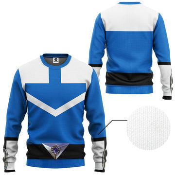Gearhuman 3D Blue Power Rangers Time Force Tshirt Hoodie Apparel GB15015 3D Apparel 