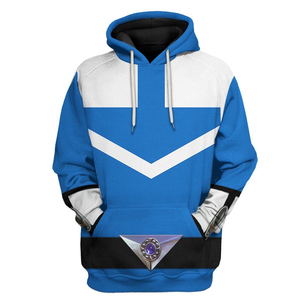 Gearhuman 3D Blue Power Rangers Time Force Tshirt Hoodie Apparel GB15015 3D Apparel Hoodie S 