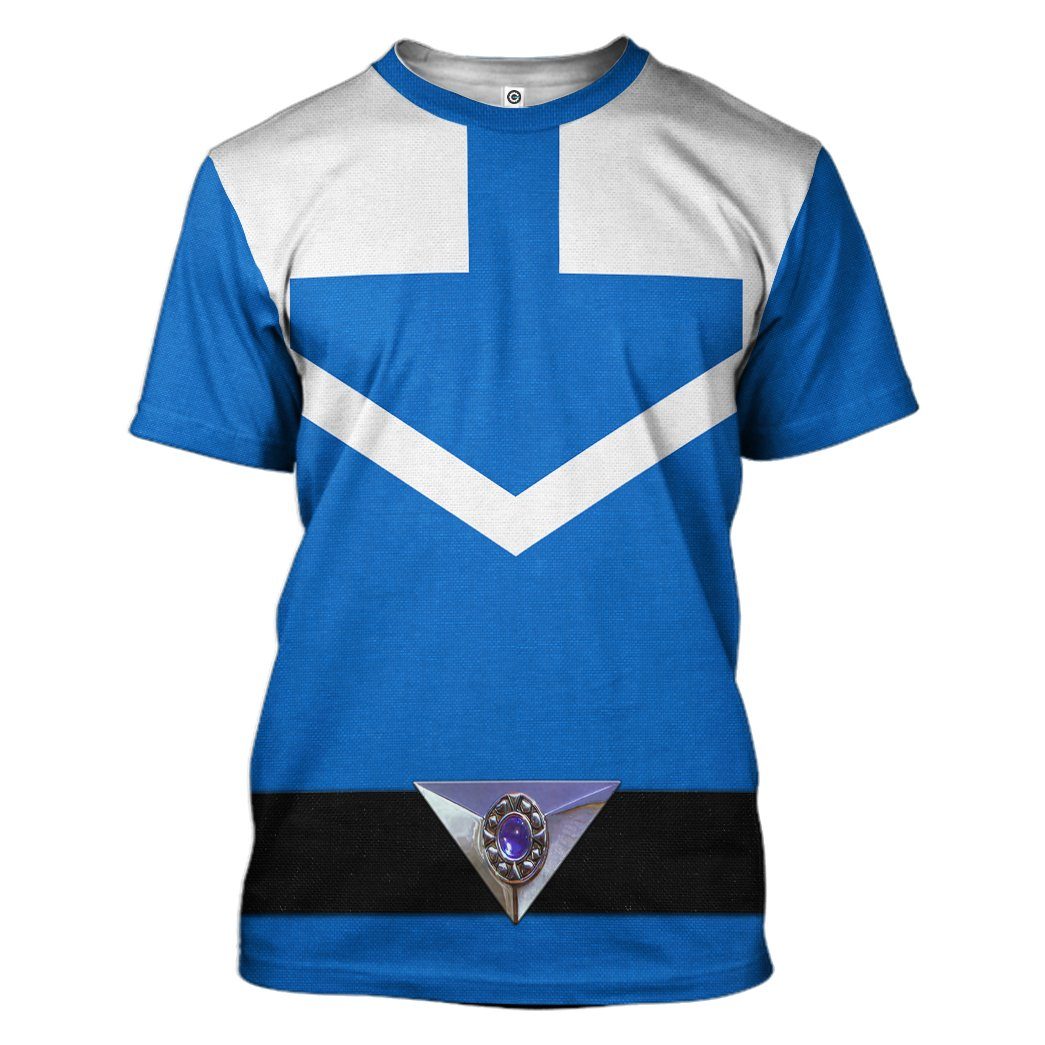 Gearhuman 3D Blue Power Rangers Time Force Tshirt Hoodie Apparel GB15015 3D Apparel T-Shirt S 