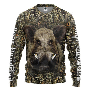 Gearhumans 3D Boar Hunting Custom Tshirt Hoodie Apparel