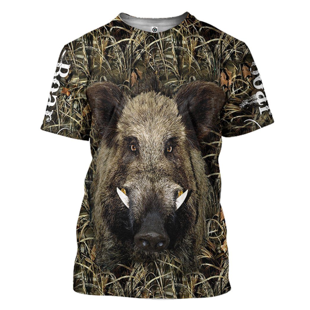 Gearhuman 3D Boar Hunting Custom Tshirt Hoodie Apparel GB05118 3D Apparel T-Shirt S 