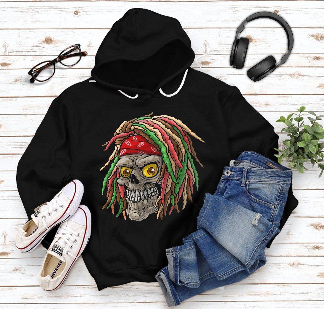 Gearhuman 3D Bob Marley Skull 2 Hoodie Apparel GQ21092 3D Apparel 