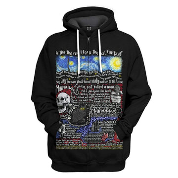 Gearhumans 3D Bohemian Rhapsody Lyric Art Custom Hoodie Apparel