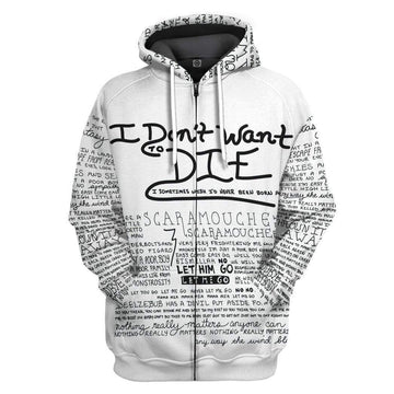 Gearhumans 3D Bohemian Rhapsody Lyric Typography Art Custom Hoodie Apparel