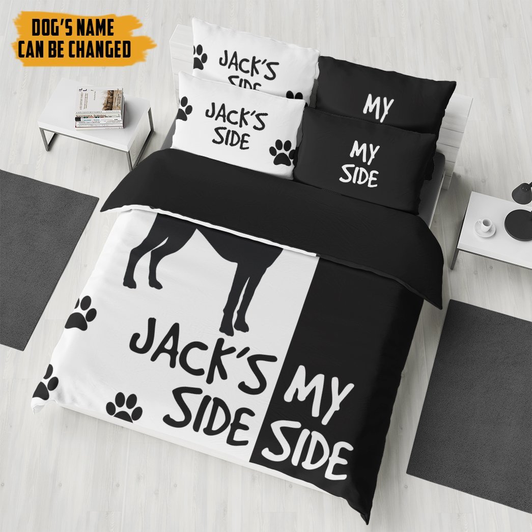 Gearhuman 3D Boxer Dogs Side My Side Custom Name Bedding Set GW11037 Bedding Set