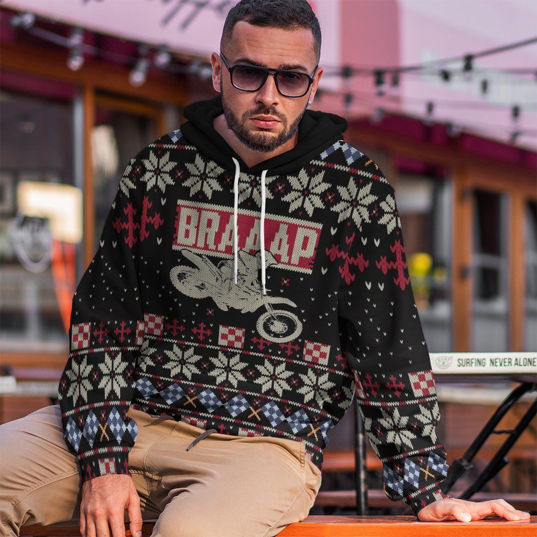 Gearhuman 3D Braaap Ugly Christmas Sweater Tshirt Hoodie Apparel GV28107 3D Apparel 