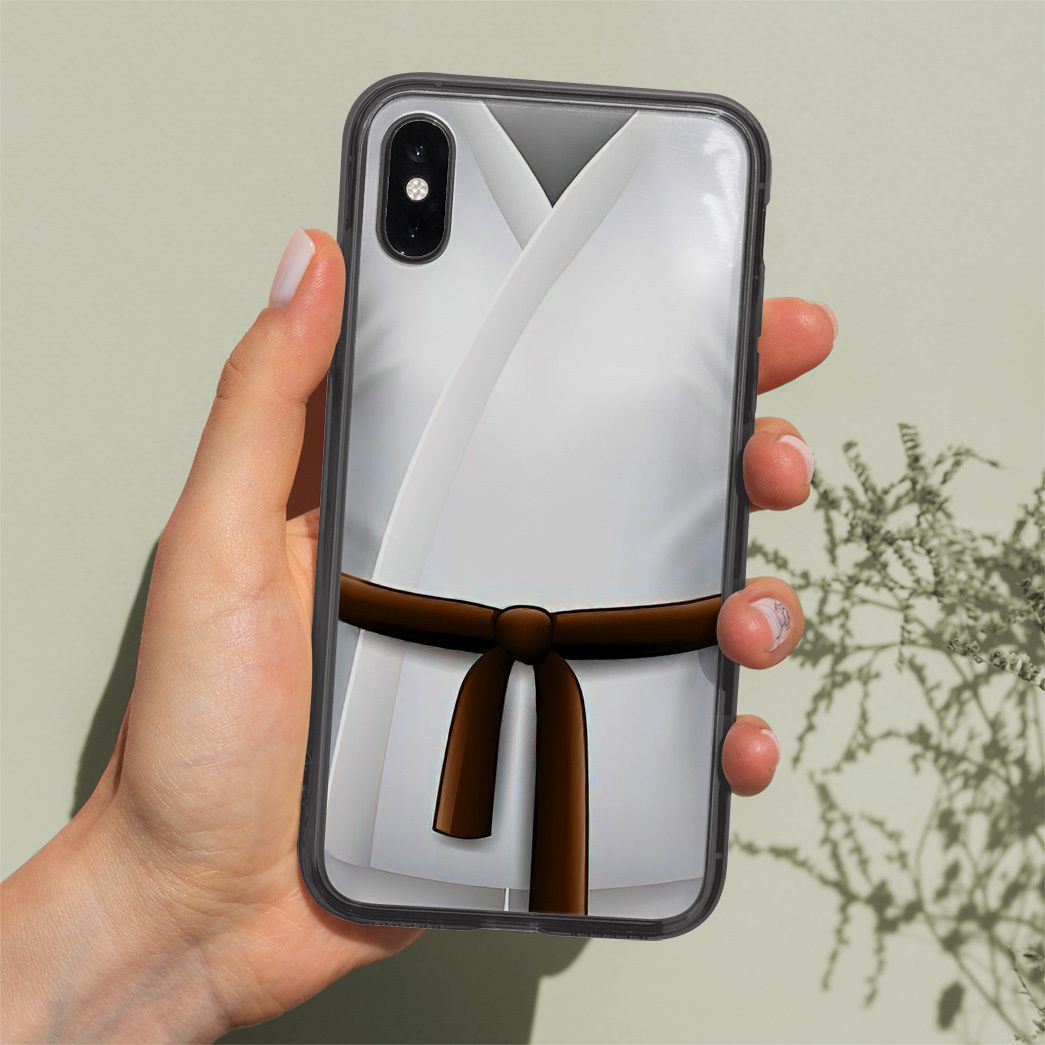 Gearhuman 3D Brown Karate Belt Phone Case ZK1706213 Glass Phone Case 