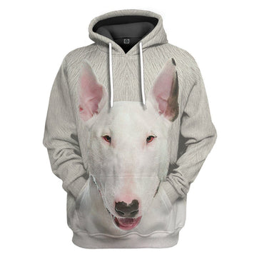 Gearhumans 3D Bull Terrier Dog Front And Back Tshirt Hoodie Apparel