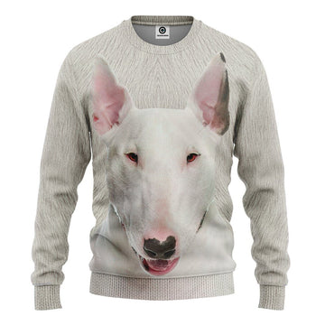 Gearhumans 3D Bull Terrier Dog Front And Back Tshirt Hoodie Apparel