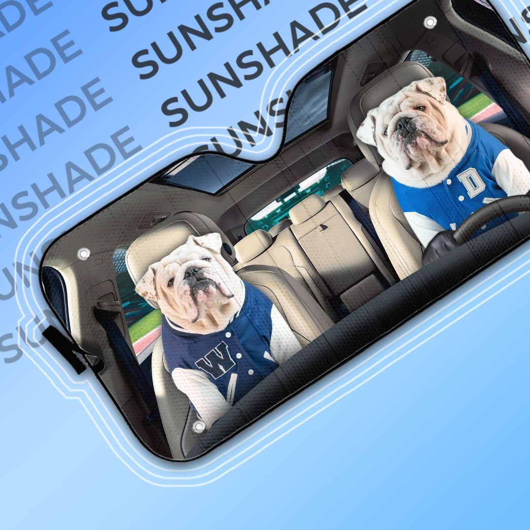 Gearhuman 3D Bulldog 05 Custom Car Auto Sunshade GV26089 Auto Sunshade 
