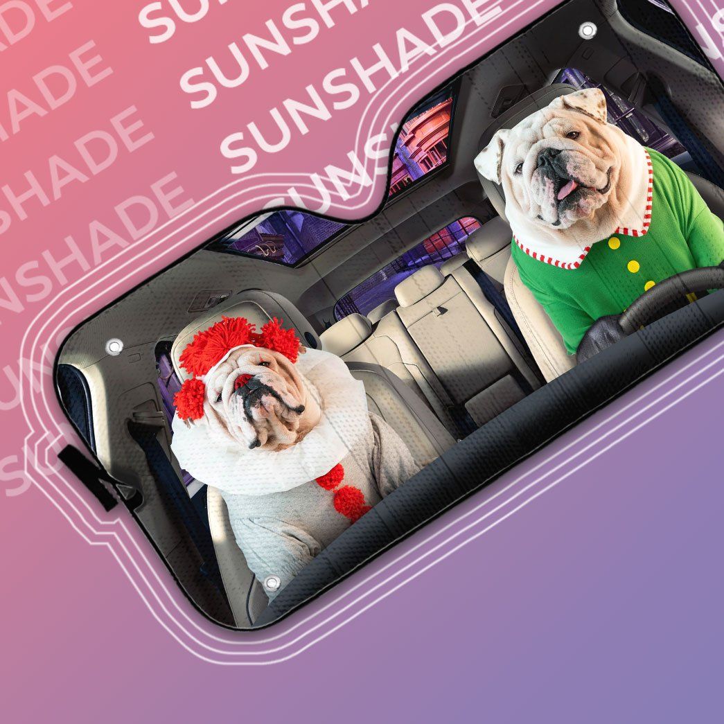 Gearhuman 3D Bulldog 07 Custom Car Auto Sunshade GV260819 Auto Sunshade 