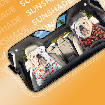Gearhumans 3D Bulldog 09 Custom Car Auto Sunshade