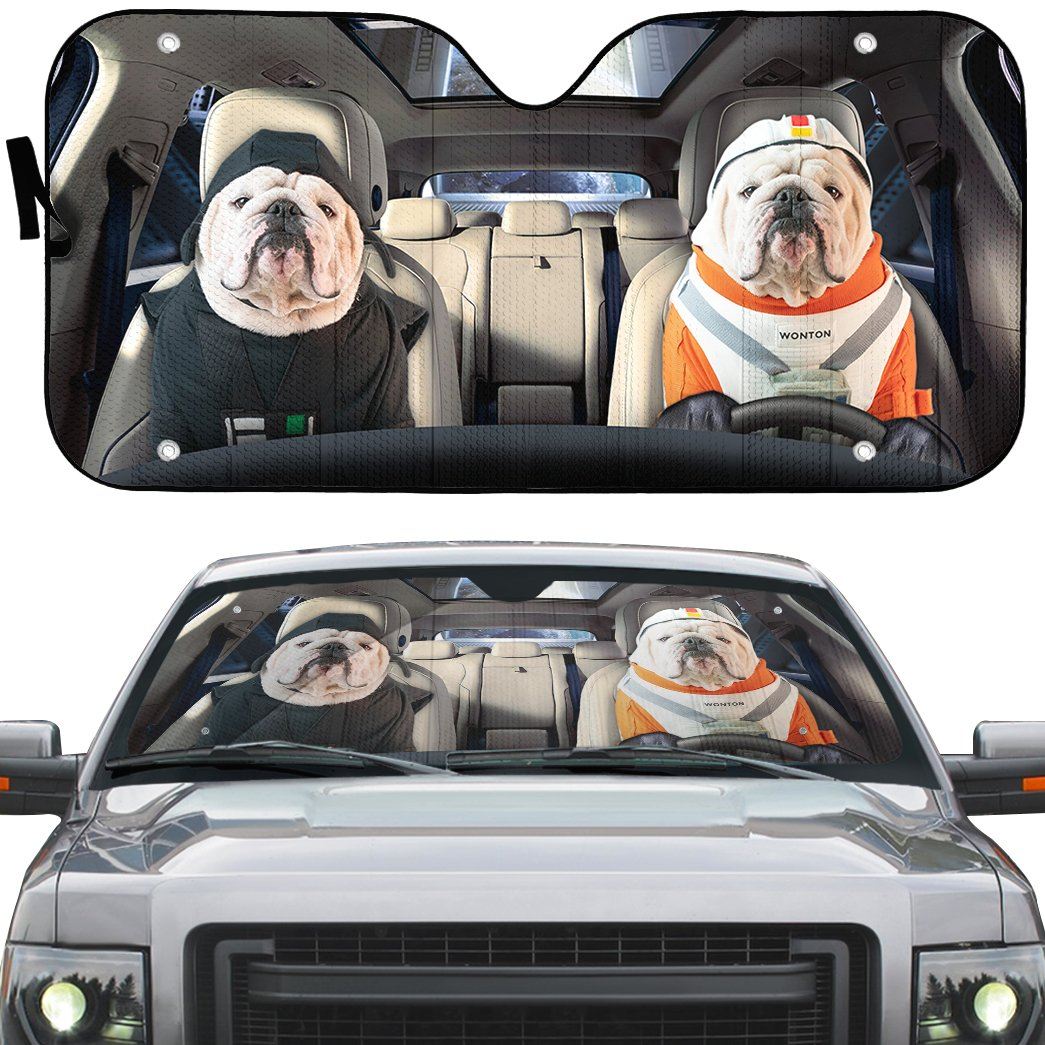 Gearhuman 3D Bulldog 10 Custom Car Auto Sunshade GV260811 Auto Sunshade 