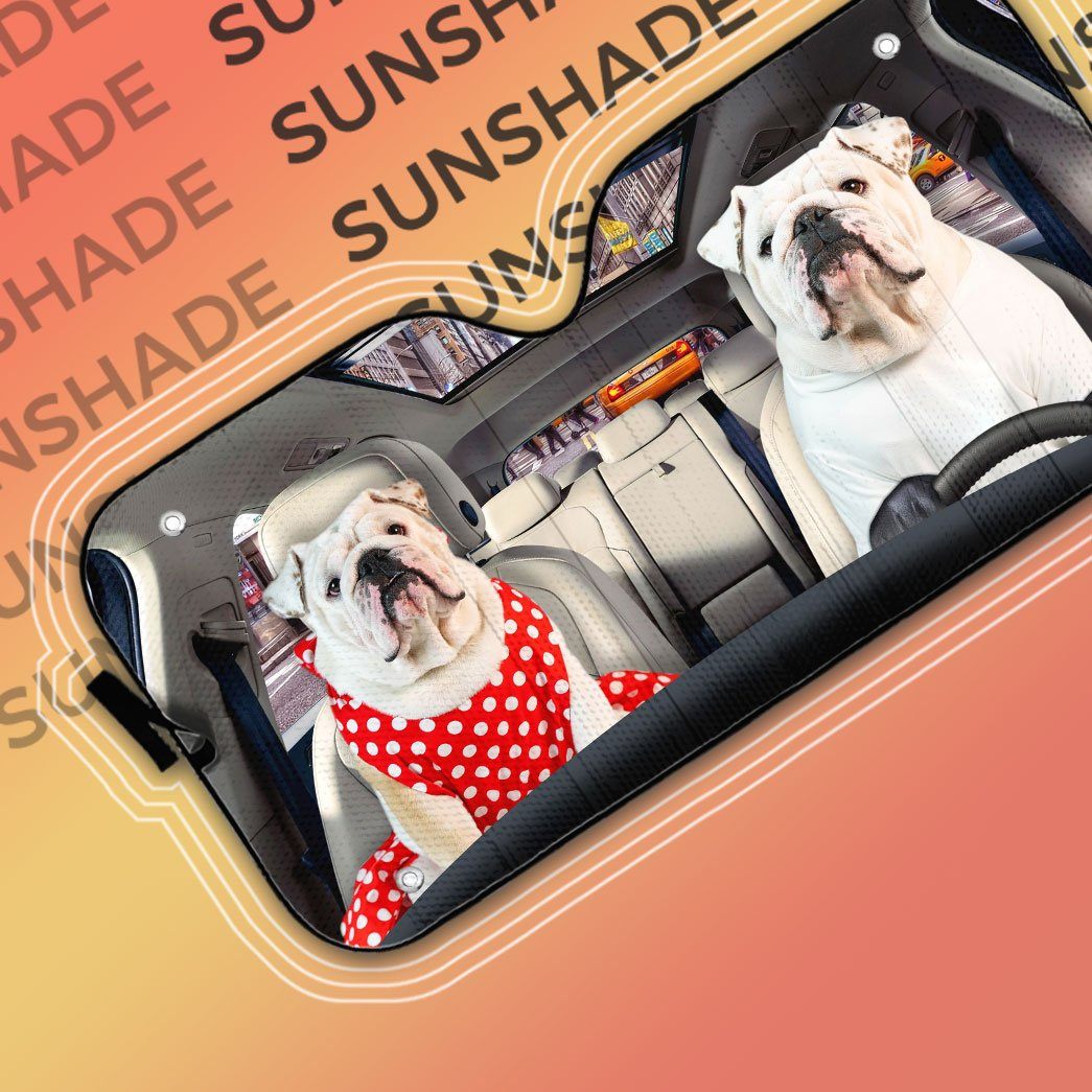 Gearhuman 3D Bulldog 19 Custom Car Auto Sunshade GV260818 Auto Sunshade 