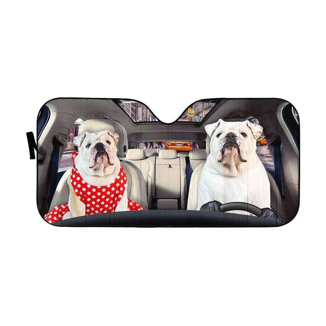 Gearhuman 3D Bulldog 19 Custom Car Auto Sunshade GV260818 Auto Sunshade 57''x27.5'' 