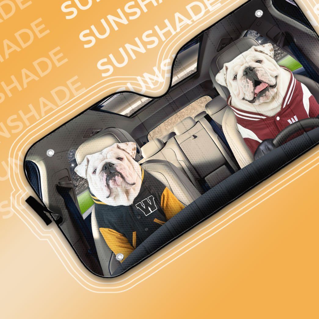 Gearhuman 3D Bulldog 22 Custom Car Auto Sunshade GV260828 Auto Sunshade 