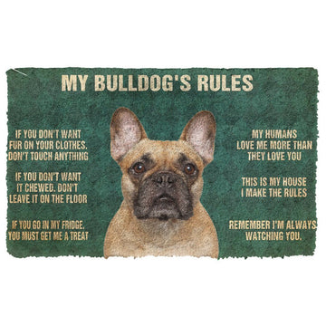 Gearhuman 3D Bulldog's Rules Doormat GK250123 Doormat Doormat S(15,8''x23,6'')