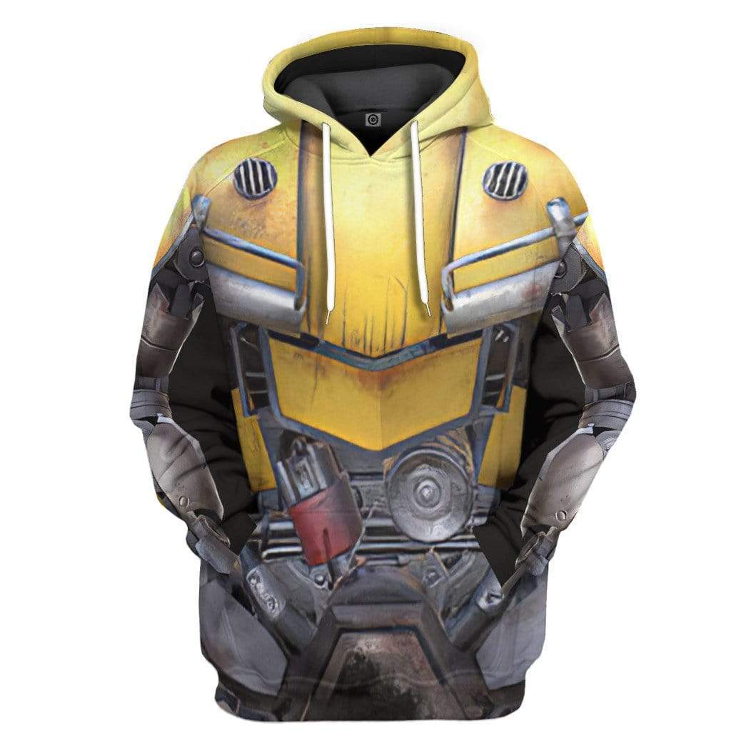 Gearhuman 3D BumbleBee Costume Hoodie Apprarel GN100812 3D Custom Fleece Hoodies Hoodie S 