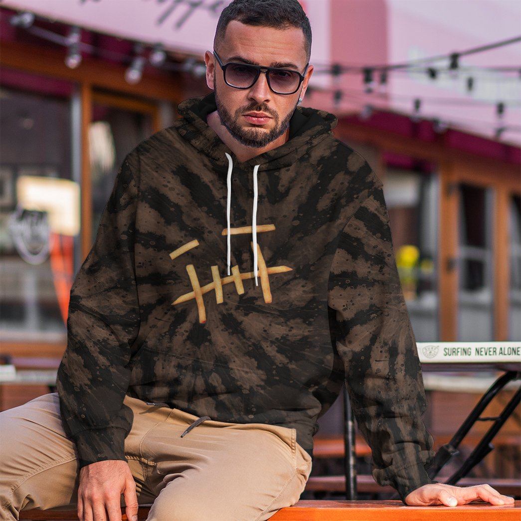 Gearhumans 3D Cactus Jack Brown Tie Dye Custom Hoodie Apparel