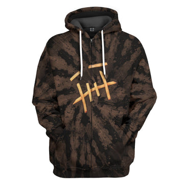 Gearhumans 3D Cactus Jack Brown Tie Dye Custom Hoodie Apparel