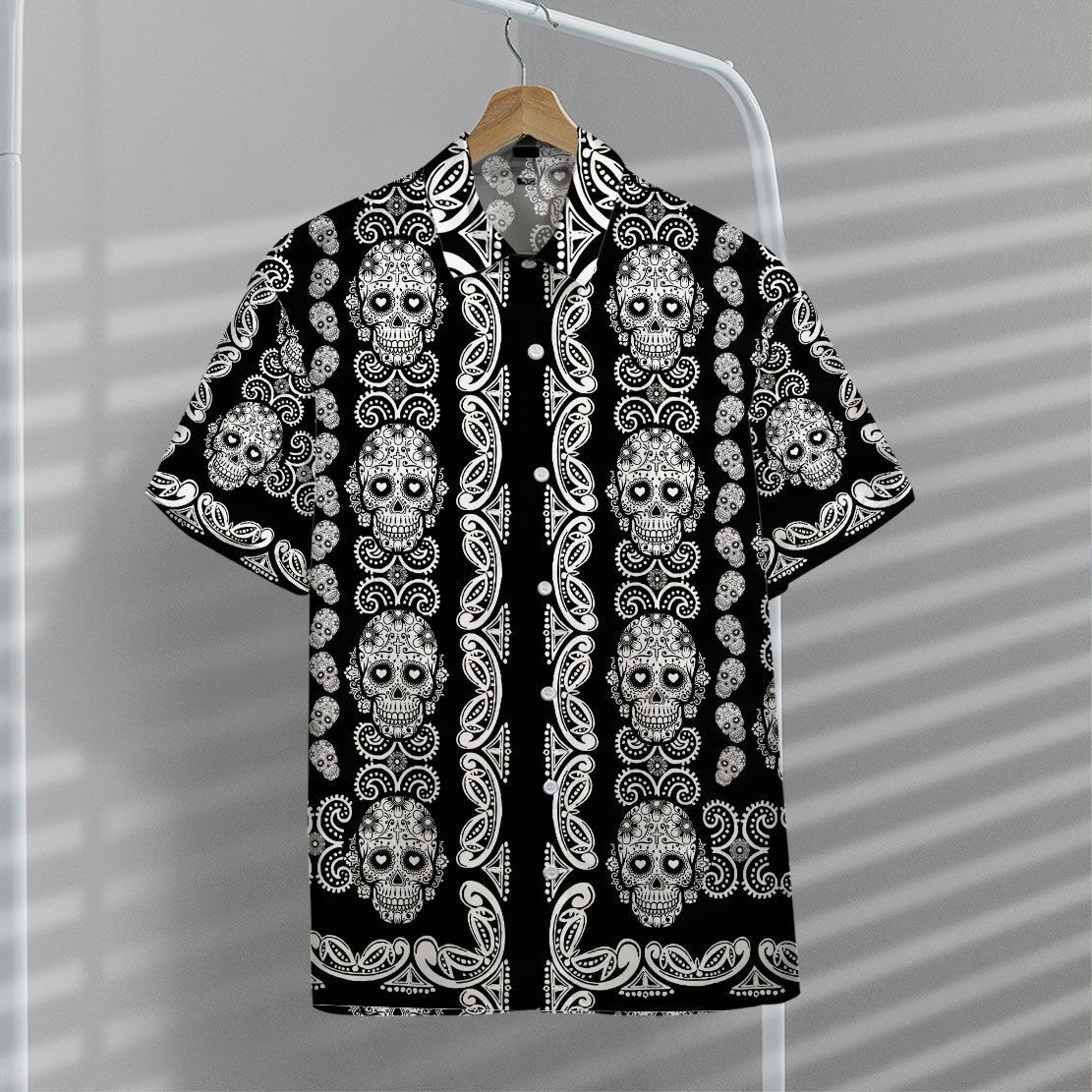 Gearhuman 3D Calavera Hawaii Shirt ZK1506211 Short Sleeve Shirt 