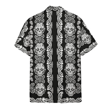Gearhuman 3D Calavera Hawaii Shirt ZK1506211 Short Sleeve Shirt 
