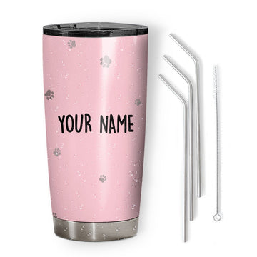 Gearhumans 3D Cats Make Me Happy Custom Name Tumbler