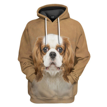 Gearhumans 3D Cavalier King Charles Spaniel Dog Tshirt Hoodie Apparel