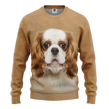 Gearhumans 3D Cavalier King Charles Spaniel Dog Tshirt Hoodie Apparel