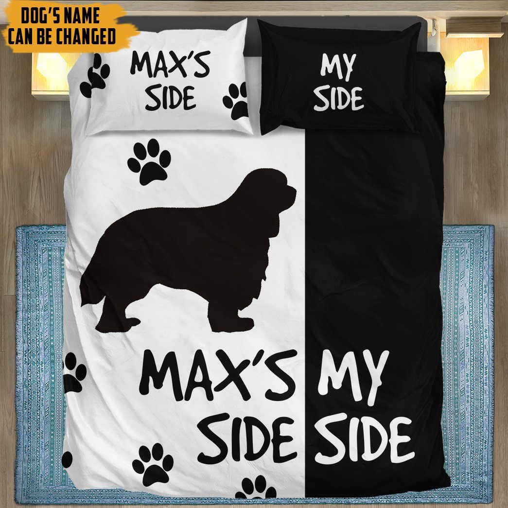 Gearhuman 3D Cavalier King Charles Spaniel Dogs Side My Side Custom Name Bedding Set GW110310 Bedding Set