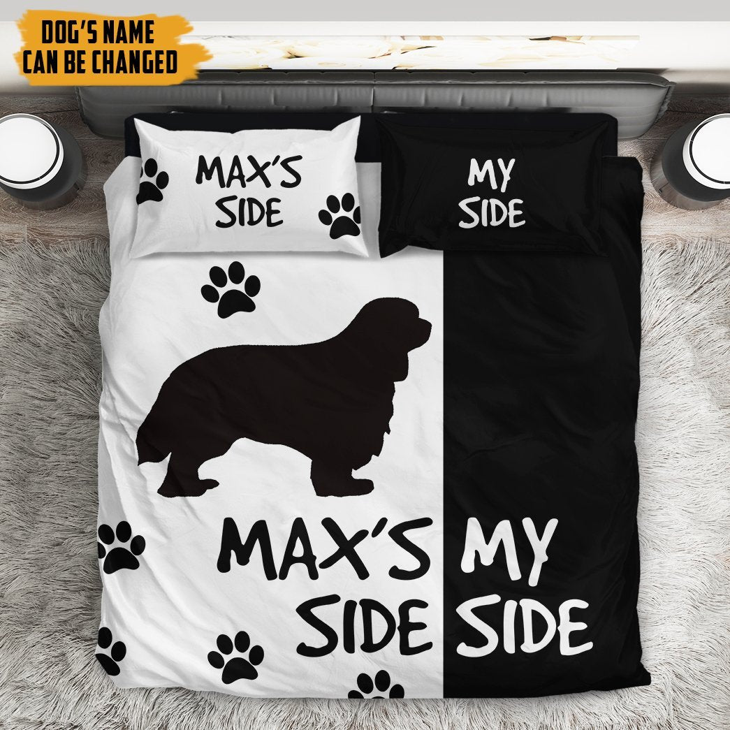 Gearhuman 3D Cavalier King Charles Spaniel Dogs Side My Side Custom Name Bedding Set GW110310 Bedding Set
