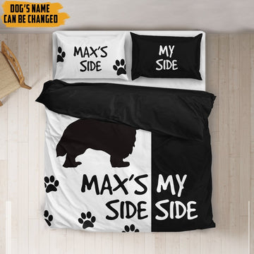 Gearhumans 3D Cavalier King Charles Spaniel Dogs Side My Side Custom Name Bedding Set