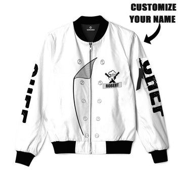 Gearhumans 3D Chef White Uniform Custom Name Bomber