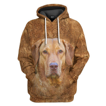 Gearhumans 3D Chesapeake Bay Retriever Dog Front And Back Tshirt Hoodie Apparel