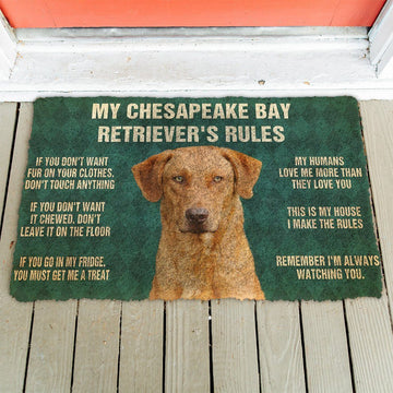 Gearhumans 3D Chesapeake Bay Retriever's Rules Doormat